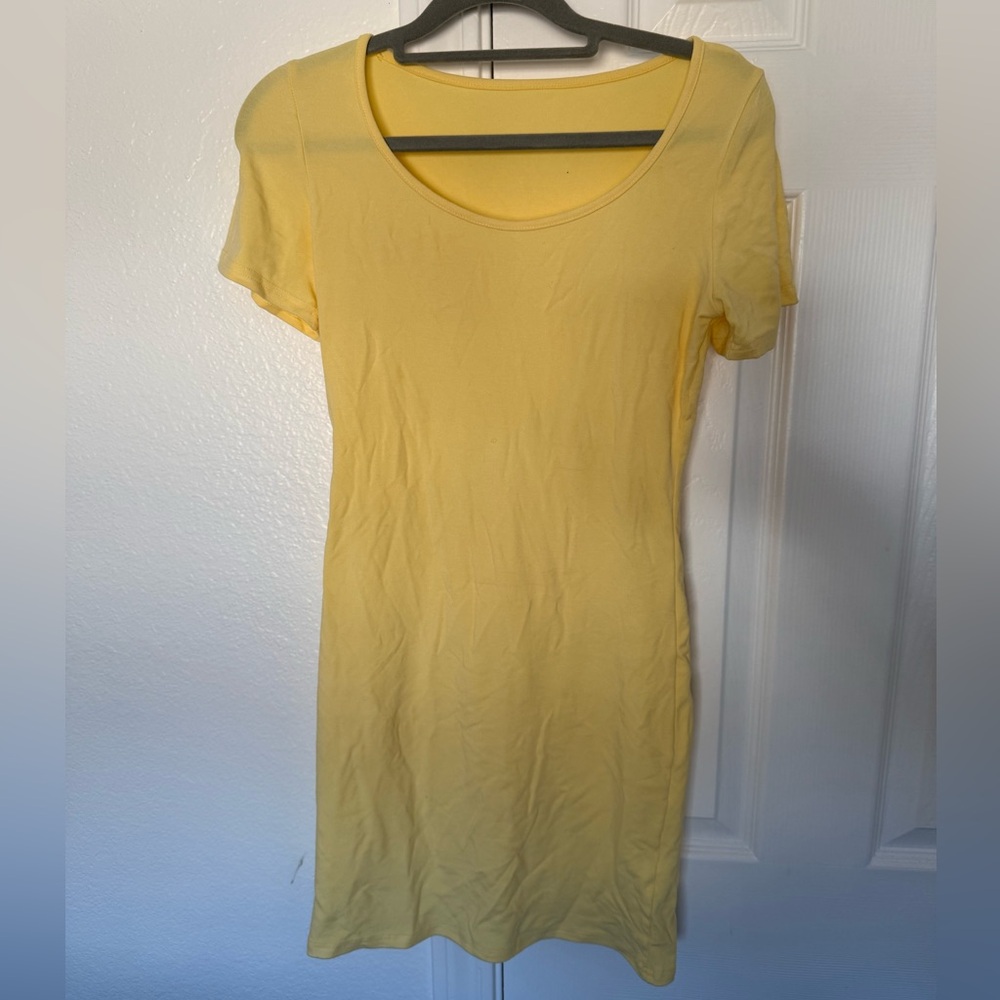 SHEIN Sunny Yellow Short Sleeve Dress